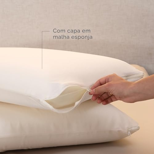 Travesseiros Viscoelástico Nasa 70cm x 50cm Suporte Extra Firme Ortopédico Cervical Altura média