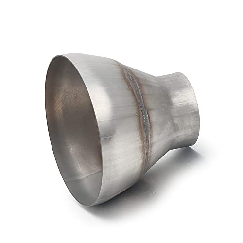 Image of A-KARCK Exhaust Adapter Connector 2.5 inch OD to 5 inch OD, Exhaust Pipe Reducer 4 inch Overall Length 304 Stainless Steel