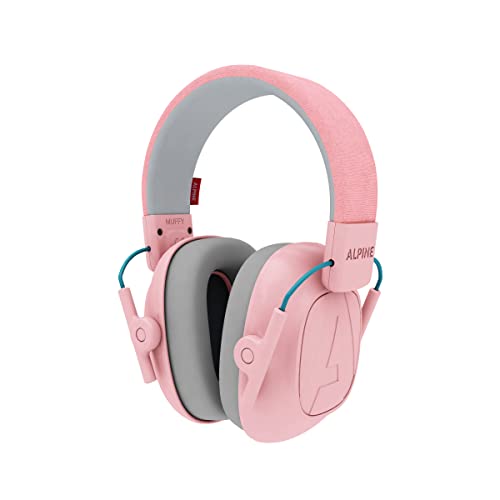 Alpine Muffy Noise Cancelling Headphones for Kids - 25dB Noise Reduction - Earmuffs for Autism - Sensory & Concentration Aid - Pink