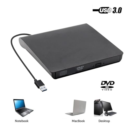 Graveur CD externe USB 3.0 lecteur DVD portable de bureau compatible Windows Mac