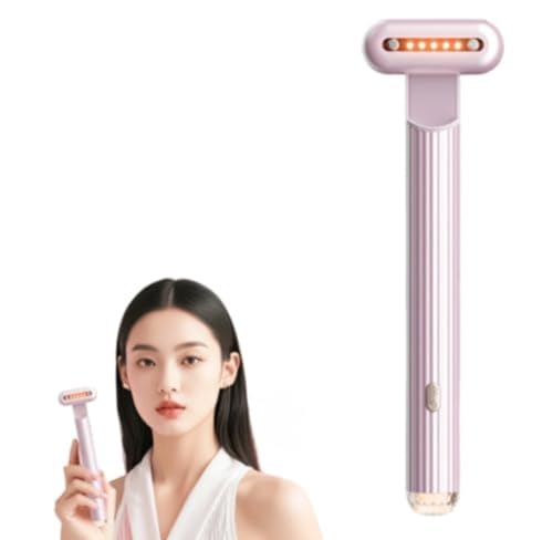 Nuvaskin 2.0 - Réduit Efficacement Les Cernes Et Les Poches Sous Les Yeux,Baguette Magique 4 En 1 Anti-âge Et Anti-rides,Appareil De Soin À Domicile (Or rose-)