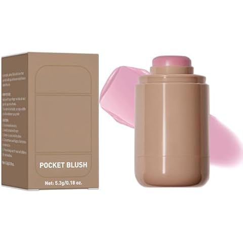 Cream Blush stick, Natural-Looking Matte Finish Makeup Blush stick, Hydrating Long Lasting Lightweight Blendable Blush for cheeks (#1 Soft Pink, 1 PC) Cover