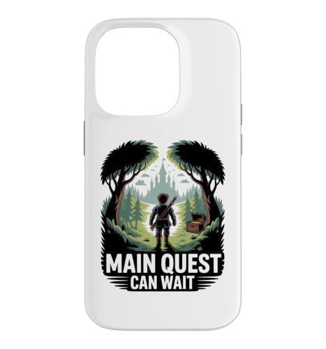 �Q�[�}�[����RPG�t�@���^�W�[�T�C�h�N�G�X�g Main Quest Can Wait �X�}�z�P�[�X iPhone 14 Pro �p