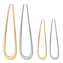4pcs Metal French Hair Pin, 2 Sizes Alloy U Shaped Hair Twist Thick Sticks Gold Silver Chignon Hair Pin Hair Styling Pins French Hair Clips for Buns Women Gifts