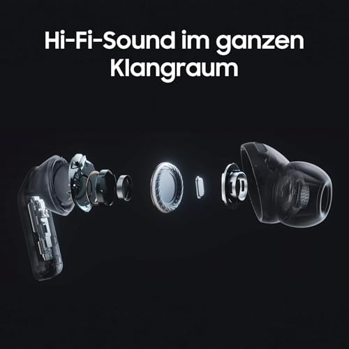 Samsung Galaxy Buds4 Pro, Kabellose Hi-Fi Bluetooth-Kopfhörer, 2-Wege-Lautsprecher, Geräuschunterdrückung per Adaptive Noise Cancelling, In-Ear-Ohrhörer, 360 Audio, AI Agent mit Sprachsteuerung, Black