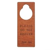 Schild mit Aufschrift "Do Not Disturb" für Hotel und Büro, braunes PU-Leder, Türhänger mit Aufschrift "Please Knock Labels", Tagungsraum, Hängeschild für Geschäftsdekoration