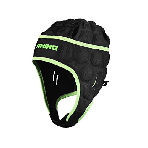 Image of Rhino Senator Headguard Black/Fluo Green (Black/Fluo Green, MY)