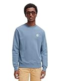 Regular Fit Scotch & Soda Herren Essentials Logo Crewneck in Organic Cotton Sweatshirt, Cosmos Blue 4855, M EU