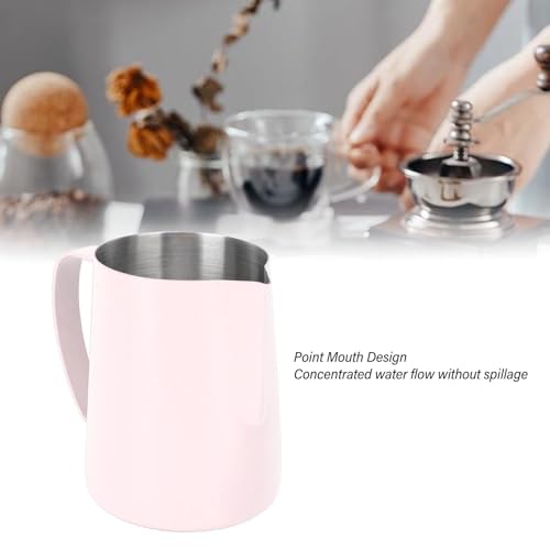 Mousseur à lait rose 480ml finis le gaspillage avec l'échelle interne - 3