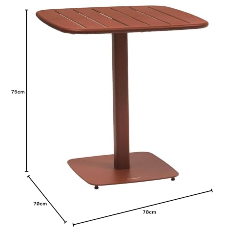 Table de jardin 2 places Alegoria 70x70cm acajou Hespéride - vue 4