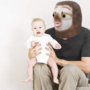 Molezu Halloween Novelty Costume Party Latex Jungle Animal Costumes Sloth Bear Head Rubber Costume #TOP5