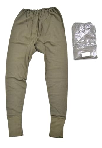 Dutch Army Thermal Long Johns Base Layer Bottoms | Military Cold Weather Thermal Underwear (32–36 Waist) | Warm Winter Base Layer Pants for Hiking
