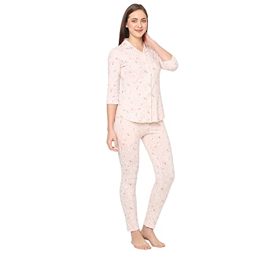 Image of Sweet Dreams Women's Cotton Printed Night Suit Set