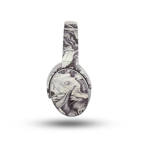 Glossy Glitter Headphone Skin Compatible with Bose QuietComfort Headphones (2023) - Nest Sketch - Premium 3M Vinyl Protective Wrap Decal Cover - Easy to Apply | Crafted in The USA by MightySkins