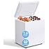 Erivess 2.0 Cu.Ft Chest Freezer - Compact Deep Freezer with Removable Basket, Energy Efficient & Quiet Top Door Design, Mini Freezer Adjustable 7 Thermostat, for Home, Apartment, Garage, Dorm White