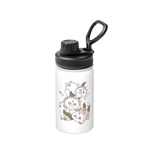 ステンレスカップ ちいかわ あのこ コーヒーカップ 大容量 保温 保冷 直飲み 真空断熱 蓋付き 水筒 マグボトル かわいい キャラクター 車載 持ち運びやすい ビール 家庭用 車用 オフィス プレゼント 350ml