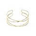 Caiyao Boho Upper Arm Bracelet Cuff Bangle for Women Layers Crossing Gold Silver Adjustable Armband fashion Jewelry-Gold B