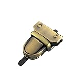 1 Stück Metallpresse Druckverschluss Zungenverschluss Aktentasche Federverschluss Schnappverschluss Dekoratives Lederhandwerk Hardware-Zubehör (Color : Bronze)