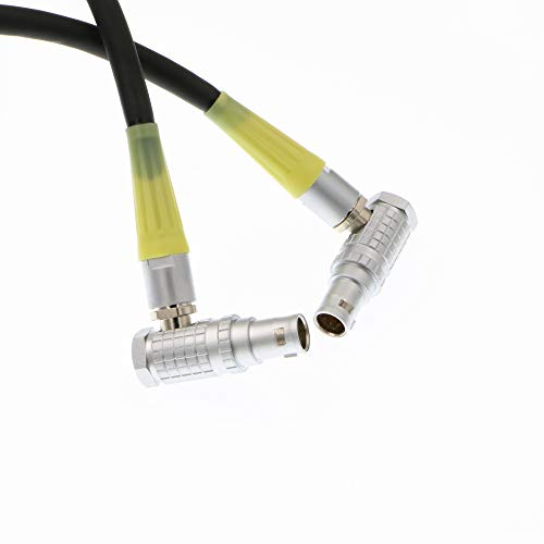 Right Angle 7 pin Male to 7 pin Male Preston FIZ Wireless Follow Focus Motor Cable, Black - Image 2