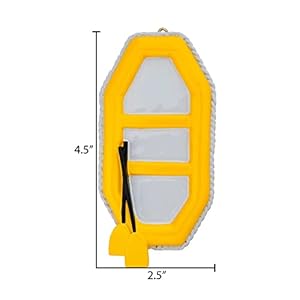 Personalized Rafting Ornament 2024 Yellow River Rafting Boat with Rafting Paddle Outdoor Fun Kayak Ornaments for Christmas Tree Kayak Christmas Ornament White Water Rafting Ornaments by Elves