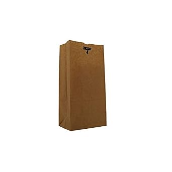 Duro Grocery Bag, 4 Lb, Kraft, 5" x 3" x 9" - Bundle of 500