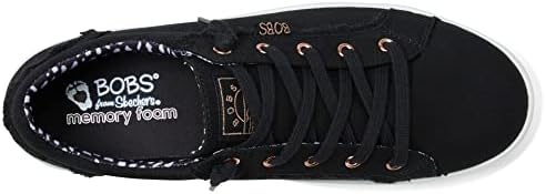 Skechers BOBS Women's 113328 Sneaker, Black, 10 | Image 1
