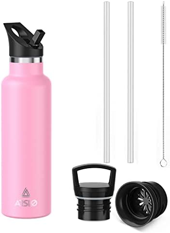 Arslo Steel Water Bottle17|21|26 OZ Double Wall Water Bottle Insulated, Hot Water & Cold Drinks for Hours, Perfect for Biking, Backpack, Camping, Office or Car