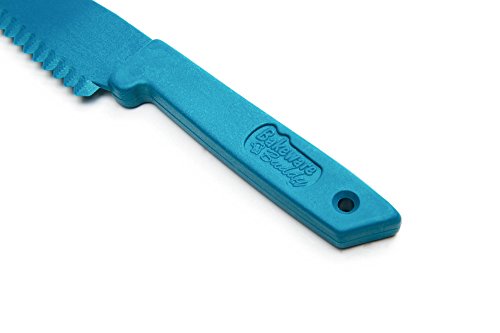 Fox Run Bakeware Buddy Knife, Food Grade Safe Plastic Kitchen Knife,1 X 8 X 0.5, Blue, 4-Inch Blade #TOP4