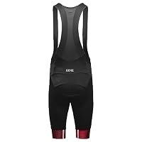 GORE WEAR Herren C5 Opti Trägerhose+ Kurze, Black/Red, XL EU – Ansicht 5