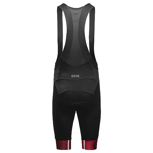 GORE WEAR Herren C5 Opti Trägerhose+ Kurze, Black/Red, XL EU