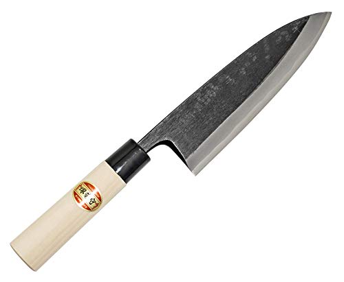 堺菊守 出刃包丁 シルバー 刃渡り:約15cm 別打 黒出刃 PC柄 C-1115