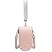 Sac À Bandoulière Femmes Sacs pour Téléphone en PU Cuir,Téléphone Pochette avec Porte Carte et Longue Bandoulière Réglable (Rose)