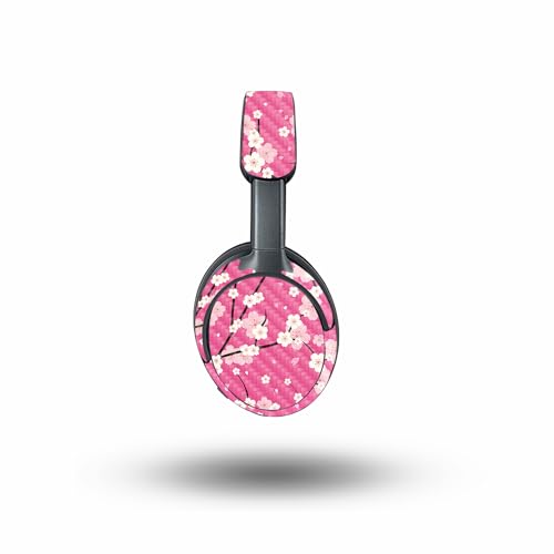 Image of MightySkins Carbon Fiber Skin Compatible with Bose QuietComfort Ultra - Sakura Pink | Protective, Durable Textured Carbon Fiber Finish | Easy to Apply