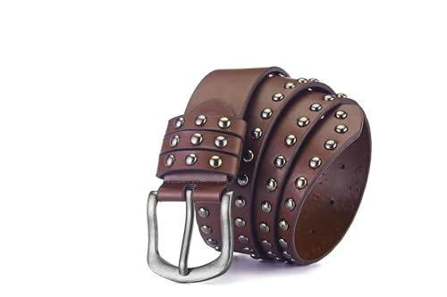 Women-Men-Western-Belt Cowgirl-Cowboy-Studded-Leather-Belt for Jeans Pants3