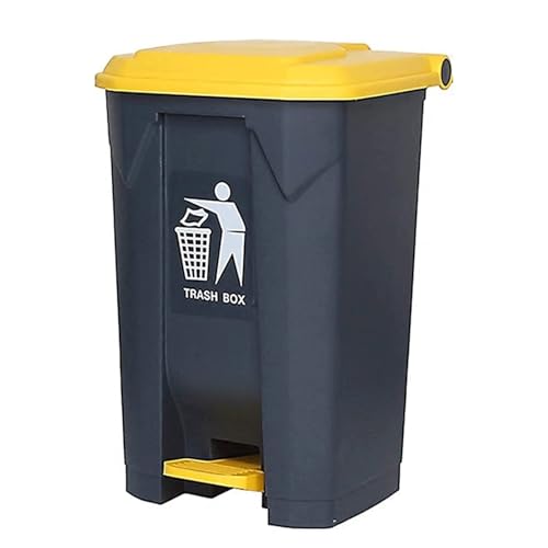Poubelle jardin pub club et terrasses grande capacité 68L plastique à pédale