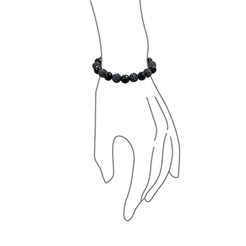 Bling Jewelry Black Onyx and Crystal Shamballa Bracelet #TOP28