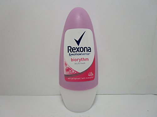 Rexona Lot de 3 déodorants à bille anti-transpirants BIORYTHM pour femme - 50 ml