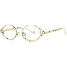 VOOGLAM Retro Round Blue Light Blocking Glasses for Women Men Anti Eyestrain UV Eyewear Callum