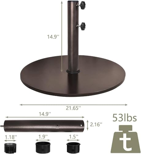 Soporte para paraguas resistente de 63,5 kg con bolsa de arena extra 4