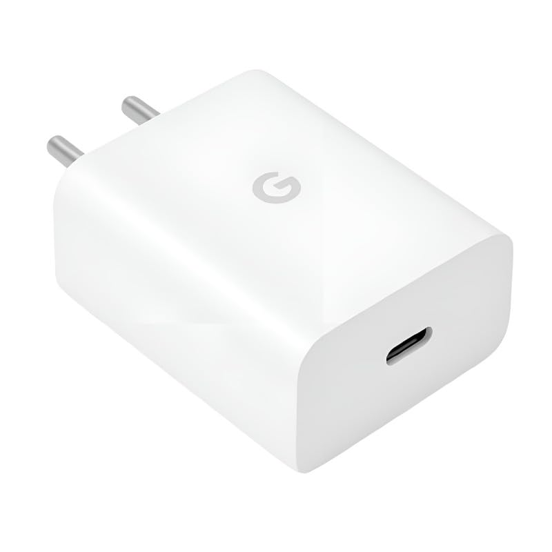 Image of Google 30W USB-C Rapid Charger Adapter for Google Pixel 10 | 10 Pro | 10 Pro XL | 9 | 9a | 9 Pro | 9 Pro XL |Fold|8|8a|Tablet /Chrome Books & Other Type C Device Quick Charger Support - 30 watt, White