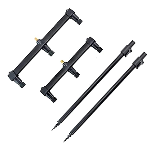 Foto von Hirisi Tackle Aluminium Karpfenangelrute Pod Set Banksticks und Buzz Bar für 3 Angelruten (40-60)