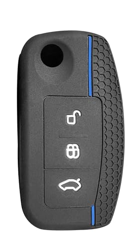 Coque clé Ford Focus Mk2 C-Max S-Max protection silicone bleue