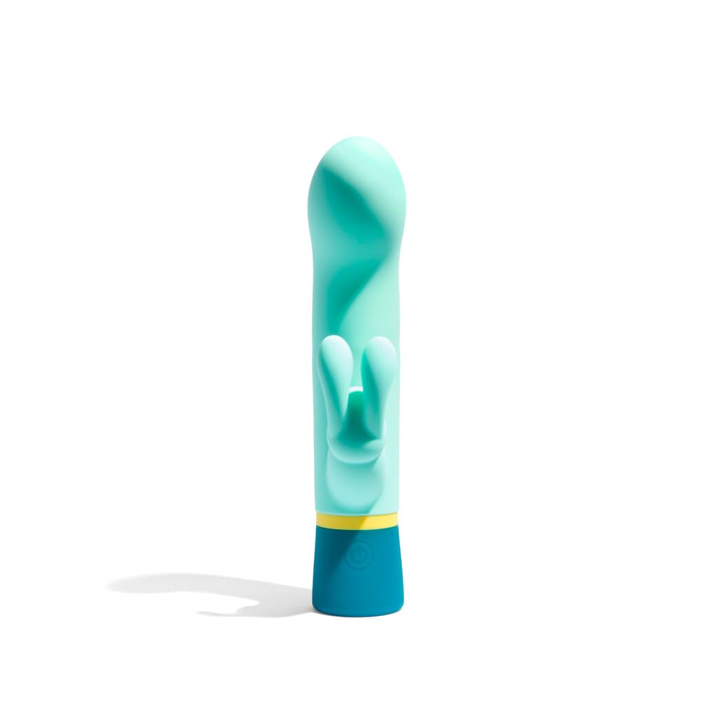 Platanomelón - Vibrador Conejito Pequeño para Mujer con 3 Intensidades y 7 Patrones, Sumergible y Recargable - Gus Azul