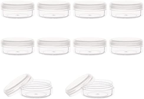 ZEJIA 10 Gram Cosmetic Containers 40pcs Sample Jars with Lids Plastic Makeup Sample Containers BPA Free Pot Jars(Black)