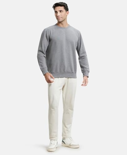 Image of Jockey US92 Men Super Combed Cotton Rich Fleece Sweatshirt with StayWarm Technology