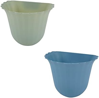 beyondy Hanging Trash Can, Hanging Kitchen Waste Bin, Hanging Small Trash Can (Blue+Green)