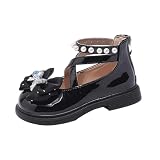 Zzalalana Toddler Girls Bow Pearls Mary Jane Shoes...