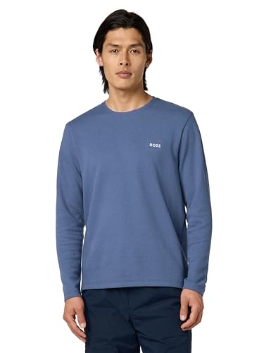 BOSS Waffle Long Sleeve Shirt, Blue Corn, M - Main Image
