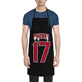 [ZGHQHCDRH] 大谷翔平 Shohei Ohtani エプロン レディース メンズ 首掛け カフェエプロン ポケット付 調節可能 シンプル 無地 おしゃれ 大きいサイズ H型 防汚 防水 防しわ 保育士 料理用 業務用 作業用 男女兼用
