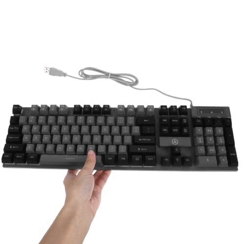 SHINEOFI Klawiatura przewodowa RGB z 104 klawiszami, mechaniczna, podświetl